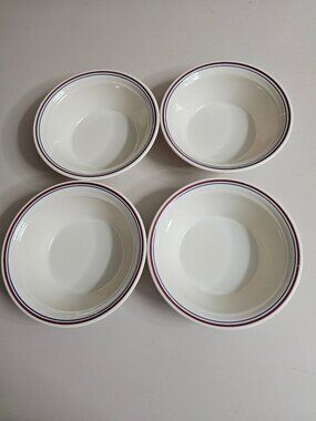 4 Corelle Abundance Soup Bowls 6.7" fruit vintage retro kitchen decor